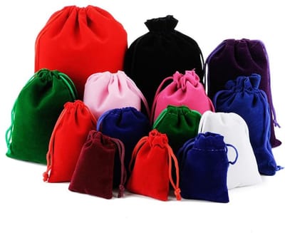 Allecto - fluwelen zakjes - cadeauzakjes - kleine zakjes met trekkoord - gemengde kleuren - sieradenzakjes - perfect voor bruiloft en feest