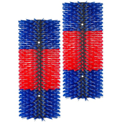 Brosse Grattoir pour Bétail, Lot de 2 Poteaux Grattoirs pour Chèvres avec 8 Vis, 430 x 190 mm Grattoir pour Vaches pour Soulager les Démangeaisons du Dos, Massage Toilettage Grattage