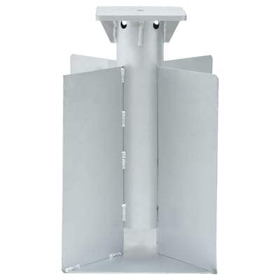 vidaXL - Parasolvoet - voor - in - de - grond - 27,5x27,5x45 - cm - staal - zilverkleur