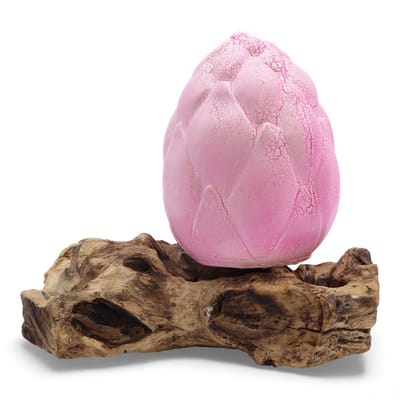 DriftGlow Lamp met Craquelé Lotusbloemkap - Paars