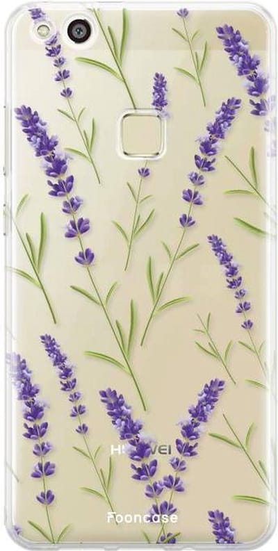 Fooncase Hoesje Geschikt voor Huawei P10 Lite - Shockproof Case - Back Cover / Soft Case - Purple Flower / Paarse bloemen
