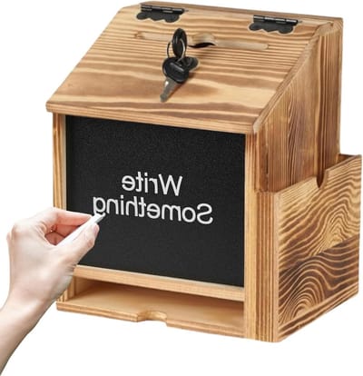 Suggestiebus Met Slot - Donatiebox Gebedsverzoeken - Veilige Opslag - Interactief Donatieontwerp - 25.5 x 19.7 x 25.5 cm