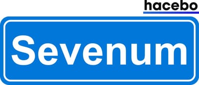 Hacebo - Plaatsnaam Sticker - 29x10 CM - Sevenum sticker - Verkeersborden sticker - grappige cadeaus - Sevenum