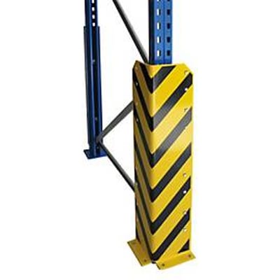 Stootbeschermingshoek L-vorm voor palletstellingen, H 800 mm, geel/zwart