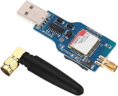 GSM GPRS Module - Netwerkapparaat Draadloos - Data Overdragen - Wereldwijd Inzetbaar - 5 x 5 x 5 cm - Blauw