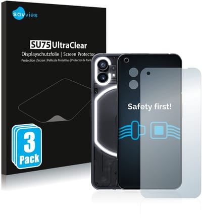 Savvies - Screenprotector voor Nothing Phone (1) (Voor+Camera) - Folie Beschermfolie transparant 6 Stuks