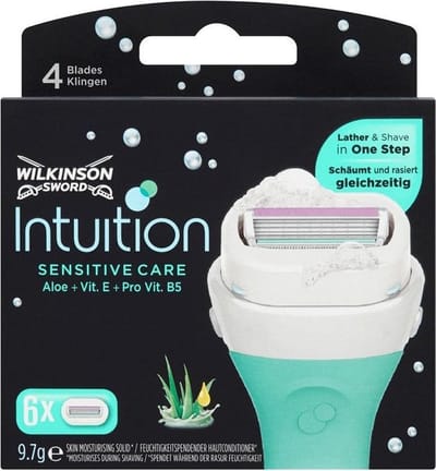 Wilkinson Intuition 2-in-1 Sensitive Care Voordeelverpakking - navulmesjes 6 stuks