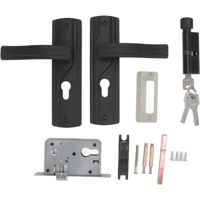 Serrure de poignée de porte en acier au manganèse, roulement silencieux, ensemble de serrure à levier de porte universel avec clés pour la maison