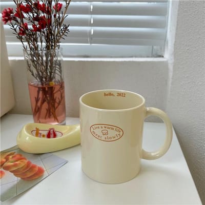 Tasse Crème Ours Rétro Grande Capacité Tasse en Céramique Tasse à Lait Tasse à Petit-Déjeuner Tasse à Eau pour Couple 301-400ml gray