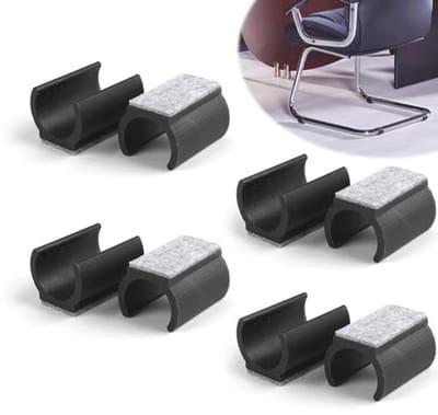 Stoelglijders met Vilt - 8 Stuks - Diameter 24-25 mm - Voor Bescherming van Vloeren en Geluiddemping