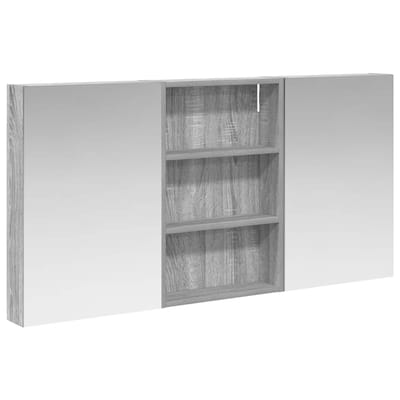 vidaXL - Badkamerkast - set - 3 - st - 120 - x - 10,5 - x - 60,5 - cm - Bewerkt - hout
