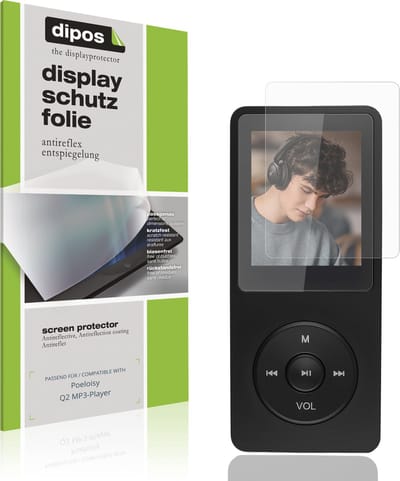 dipos – 4x Matte Beschermfolie geschikt voor Poeloisy Q2 MP3-Player | Krasbestendige & antireflecterende Screenprotector Ultra-Thin