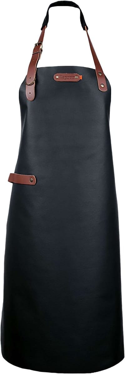 Xapron Luxe leren Schort Bovine - Zwart - XL