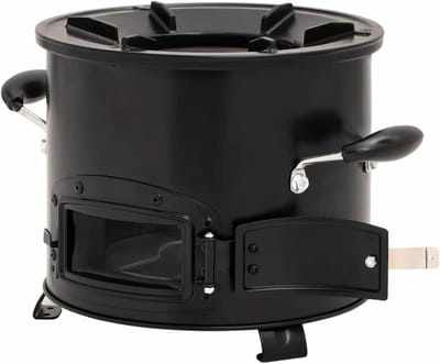 Tuinoven - Buiten kachel - Buiten koken - Met handgrepen - 36x26x22.5 cm - Zwart