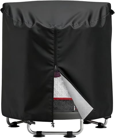 Trampoline Afdekhoes - Weerbescherming Luifel - Buiten Beschermen - UPF 50+ UV-blokkering - 140 cm - Zwart