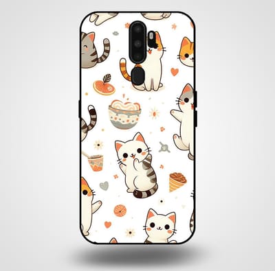 Smartphonica Telefoonhoesje voor OPPO A9 2020 met katten opdruk - TPU backcover case katten design geschikt voor OPPO A9 (2020)