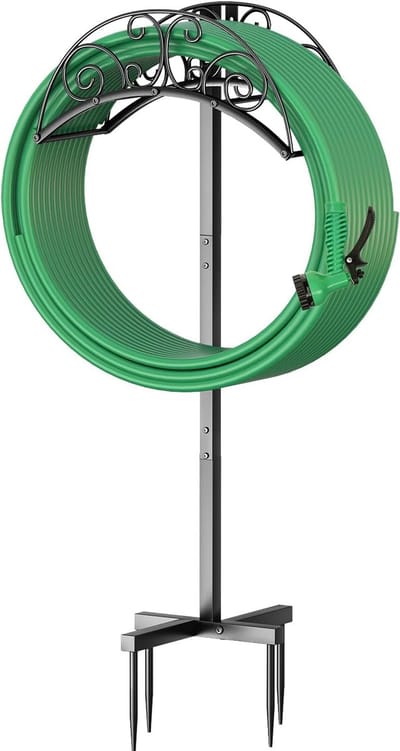 Tuinslang Houder - Vrije Staande Hanger - Opgeruimd Tuinieren - Robuuste IJzeren Constructie - 107 cm Hoog