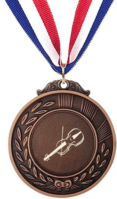 Akyol - viool medaille bronskleuring - Viool - voor de beste violist - leuk cadeau voor je vriend om te geven - viool cadeau - verjaardag violist