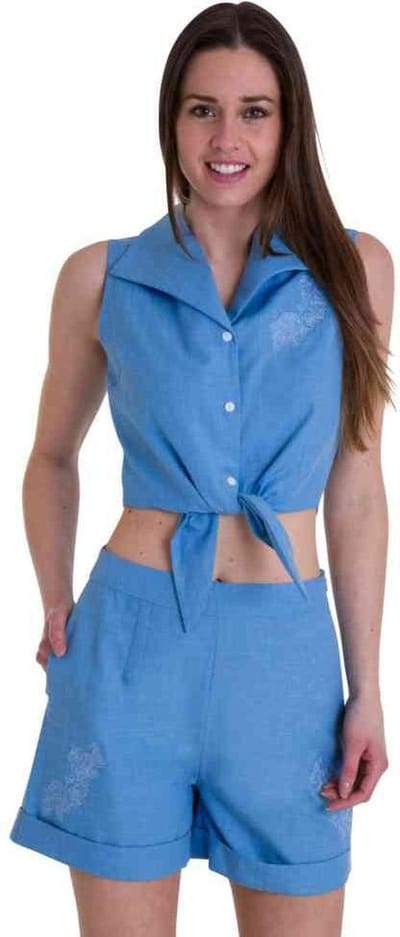 Dancing Days - FLORAL DAYS Blouse - L - Blauw