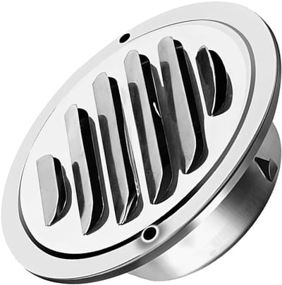 Dailygoods- Ventilatierooster 100 mm - Rond - Roestvrij Staal - Insectenbescherming - Afzuigventiel - Geschikt voor Ventilatiesystemen - Luchtrooster