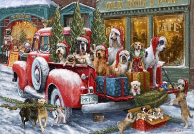 Bluebird Puzzle legpuzzel Dogs on Truck - 1000 stukjes puzzelplezier.