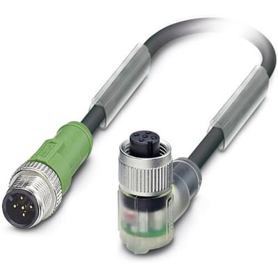 Phoenix Contact 1694651 Sensor/actuator connector, geassembleerd M12 Aantal polen (sensoren): 5 Stekker, recht, Bus, haaks 1.50 m 1 stuk(s)