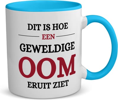 Akyol - meest geweldige oom koffiemok - theemok - blauw - Oom - een oom - verjaardagscadeau - cadeau voor oom - kado - 350 ML inhoud