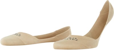 FALKE Cool 24/7 onzichtbar eenkleurig katoen footies heren beige - maat 39-40
