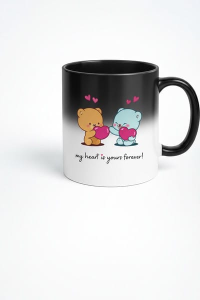 Magische Mok Lieve Beertjes 'My Heart Is Yours Forever' - Valentijn Cadeau Thermo Kleurwissel Mok