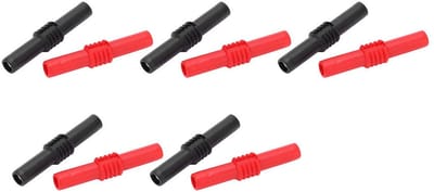 JHUBERS - Bananenstekker Koppeling - 4mm PVC Extender - Eenvoudig te gebruiken - Duurzaam en vlamvertragend - Geschikt voor elektrisch testen - 10...