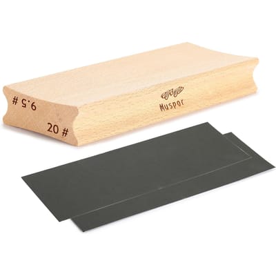 Bloc de ponçage à rayon de guitare Bloc de ponçage à rayon bidirectionnel en bois pour le nivellement des frettes 9.5"&20