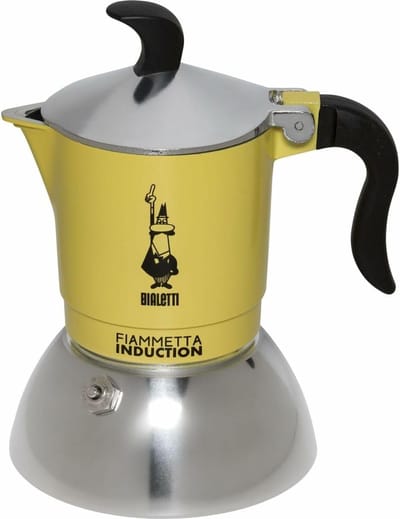 Koffiemaker voor Inductiefornuis 2 Kops Geel