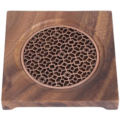 Dessous de théière carré en noyer innovant pour la maison, dessous de verre isolant thermique, accessoires de thé