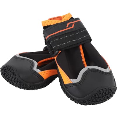 4 Paires de Bottes pour Chien Imperméables Antidérapantes Résistantes à l'Abrasion Chaussures d'Hiver Chaudes pour Grands Chiens