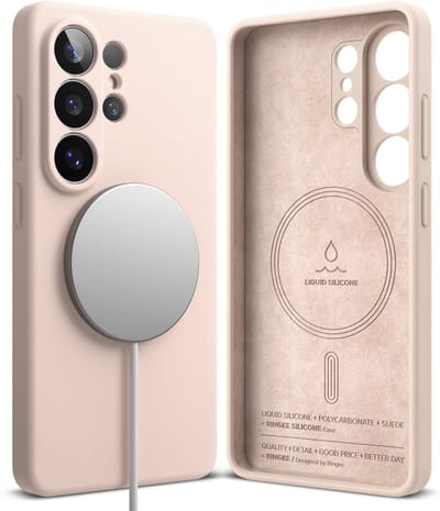 Ringke Silicone Magnetic Hoesje Geschikt voor Samsung Galaxy S26 Ultra | Compatibel met MagSafe / Qi2 | Back Cover met Magneet | Zacht Siliconen | Slank Design | Roze