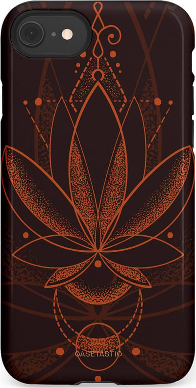 Casetastic Hoesje Geschikt voor Apple iPhone 7/8/SE - Stijlvolle Beschermende Duo-layer Case - Lotus Groei