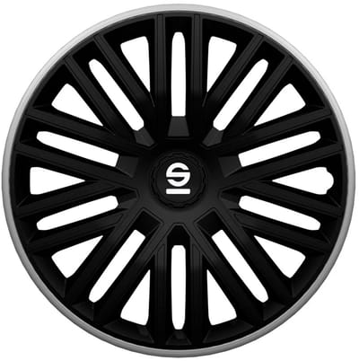 Sparco Wieldoppen Bergamo 14 inch Zwart Grijs - 4 stuks