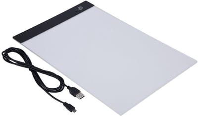 Dailygoods - Led-lichtpad - Draagbare lichttafel - Dimbaar en A4 formaat - Ideaal voor tekenen en schetsen - Hoge lichtdoorlatendheid - Oogbescherming...