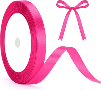 Warm Roze Satijnen Lint 10mm: Decoratief Cadeaulint, 22m Lint voor Knutselen en Versiering, Perfect voor Cadeauverpakking en Decoratie