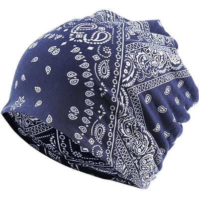 Bonnet Doux Stretch Slouchy Hommes Femmes Motif Bandana Cachemire Casquette Skull Décontractée Pour L'Extérieur Et Le Style Urbain