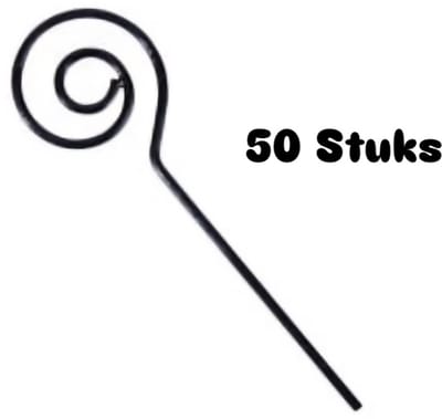 50x staf sint Zwart 7.5cm - inpakken sinterklaas - decoratie - stafje - schoen zetten - december - leuk verpakken - gift wrapping - diy - mini staf - sinterklaas decoratie