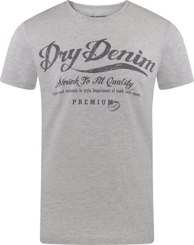 riverso Heren T-Shirt RIVLeon regular fit Grijs M Ronde Hals Volwassenen - gemaakt van 100% katoen