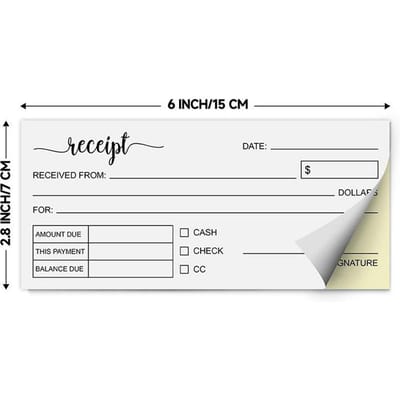 Kopieervrij Papier Bonnenboek Bedankbonnenboek Verkooporder Facturenboek Kleine Bedrijven 50 Per Stuk Witgeel