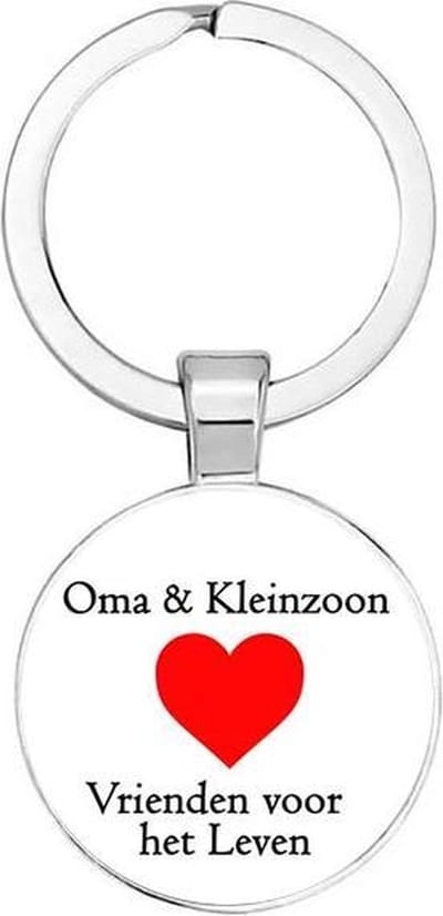 Akyol - oma & kleinzoon vrienden voor het leven Sleutelhanger - Oma cadeau - grandma - Leuk kado voor je oma om te geven - 2,5 x 2,5 CM