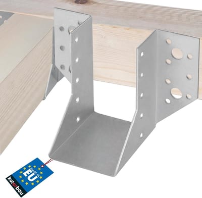 Balkenschoen Houten Connector - Balkverbinders Staal - Zware Belasting - Verzinkt Staal - 60x100mm