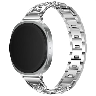 Selencia Chain bandje - Geschikt voor Samsung Galaxy Watch 9 (40/44mm) / Watch 8 (40/44mm) / Classic (46mm) - Zilver
