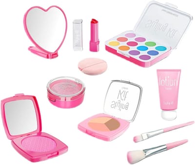 Kinder Make-up Speelgoed - Nep Cosmetica Set - Rollenspel Pret - Veilig Materiaal - 16 x 14 x 6 cm