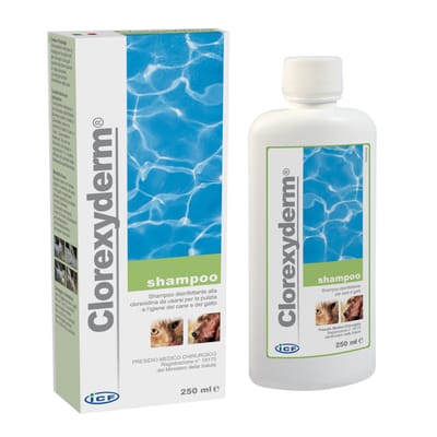 2x250ml Clorexyderm - Haar/huidverzorgingsshampoo voor honden en katten