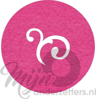 Design shapes 2 vilt onderzetters - Fuchsia - 6 stuks - 10 x 10 cm - Tafeldecoratie - Glas onderzetter - Cadeau - Woondecoratie - Tafelbescherming - Onderzetters voor glazen - Keukenbenodigdheden - Woonaccessoires - Tafelaccessoires