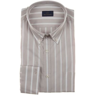 Paul & Shark Overhemd Cotton Twill Stripe Shirt Beige-Wit / male